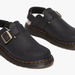 Doc Marten Jorge II Faux Fur Lined Black Clog Mules Unisex M9/W10